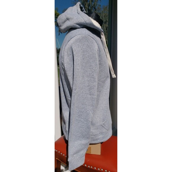 US Polo Assn Hoodie Jacket Womens L Gray Sherpa lined Full Zip Logo Cozy NWT - Picture 5 of 16
